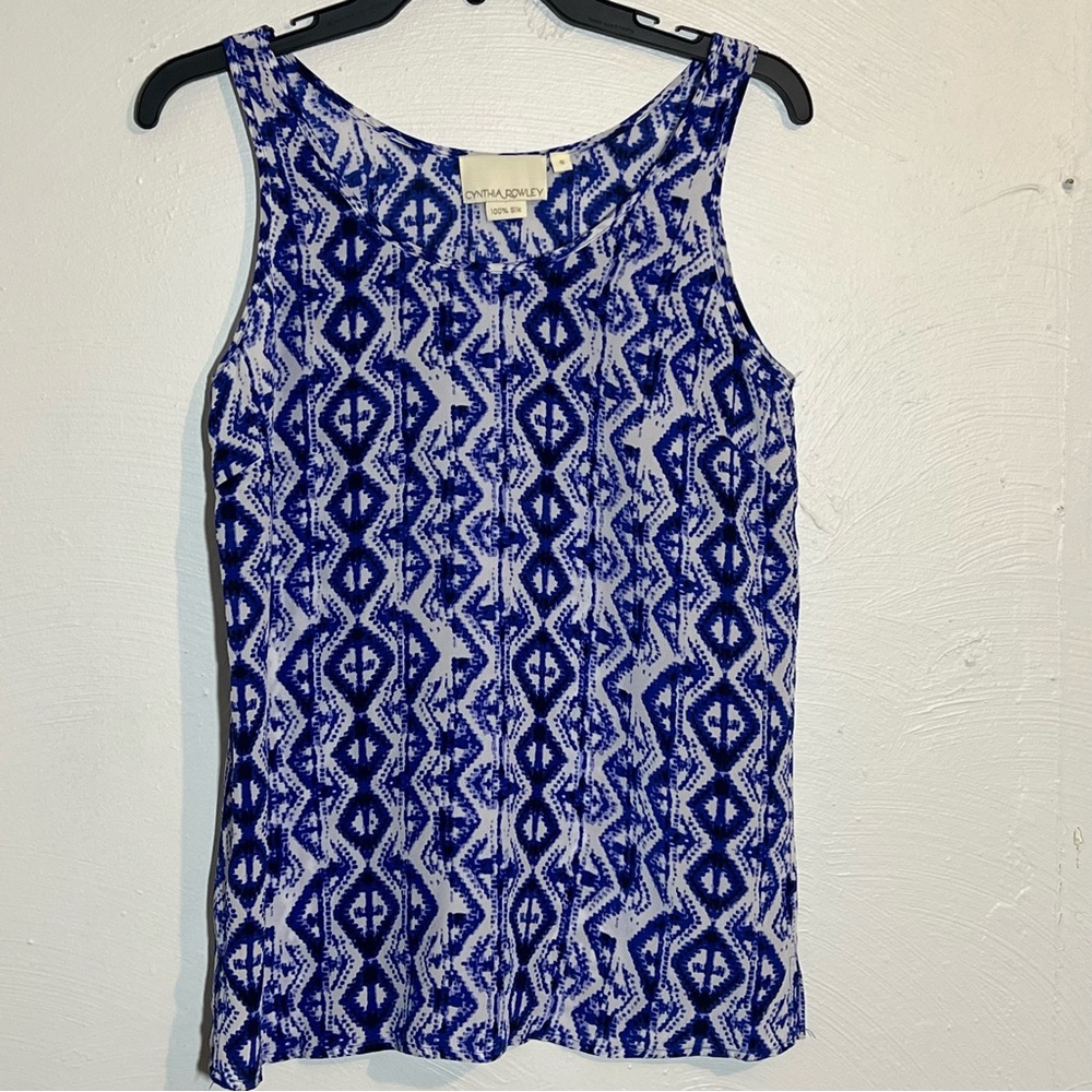 Cynthia Rowley Womens Silk Sleeveless Tank Top Blouse